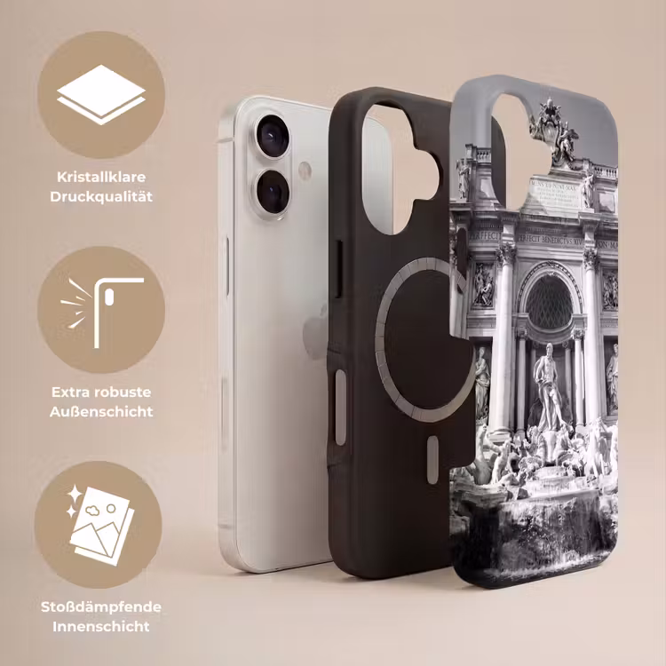 Fontein - Beelden - Architectuur - Zwart-wit Toughcase MagSafe Apple iPhone 17 klein -USP_Lagen_DE
