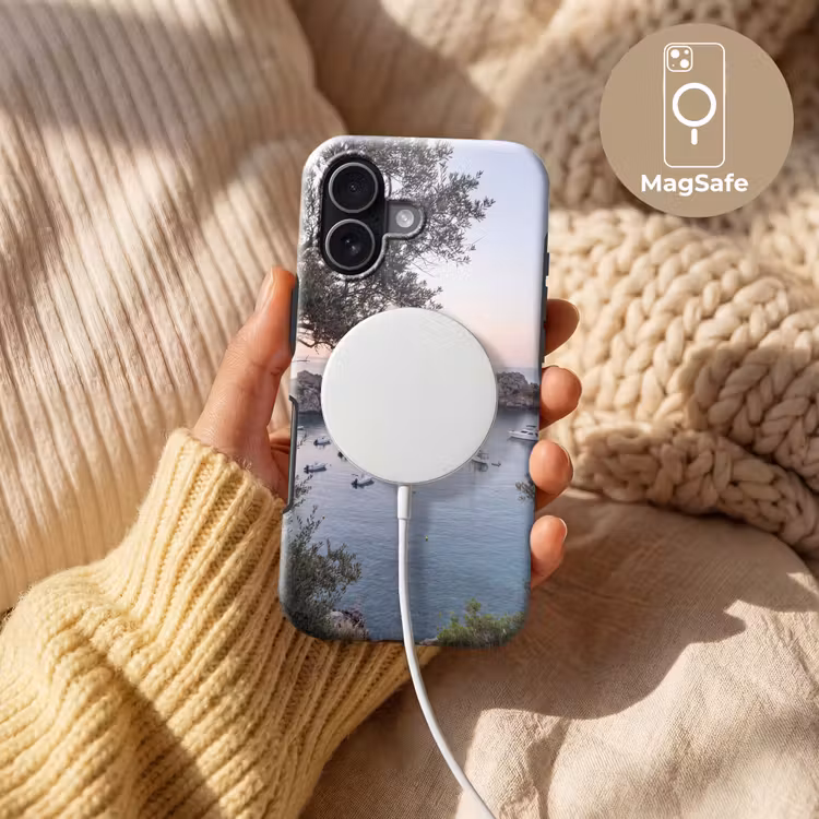 Handyhülle Toughcase - Bucht – Boote – Sonnenuntergang - Baai - boten - zonsondergang Toughcase MagSafe Apple iPhone 17 klein