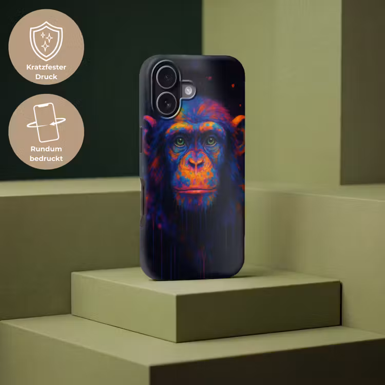 Kleurrijk - Aap - Abstract Toughcase MagSafe Apple iPhone 17 klein -USP_PrintM_DE