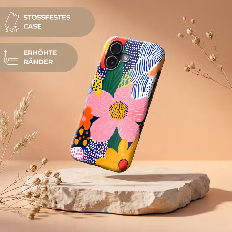 Kleurrijk - Bloemen - Abstract - Stippen Toughcase MagSafe Apple iPhone 17 klein -USP_RandenV_DE