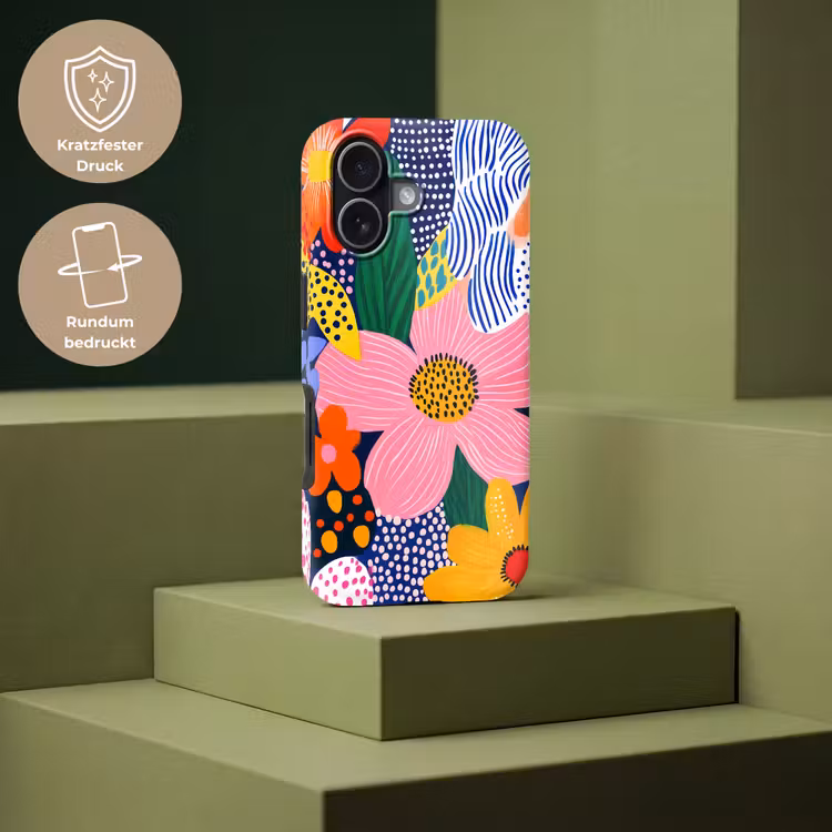 Kleurrijk - Bloemen - Abstract - Stippen Toughcase MagSafe Apple iPhone 17 klein -USP_PrintM_DE