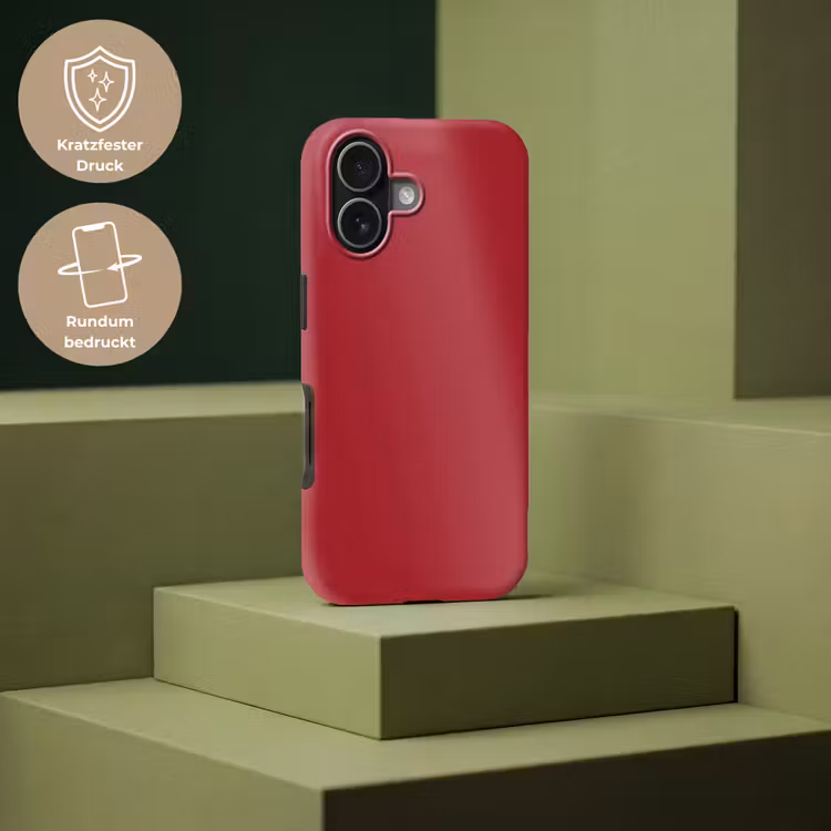 Burgundy - Wine - Rood Toughcase MagSafe Apple iPhone 17 klein 1017 -USP_PrintM_DE