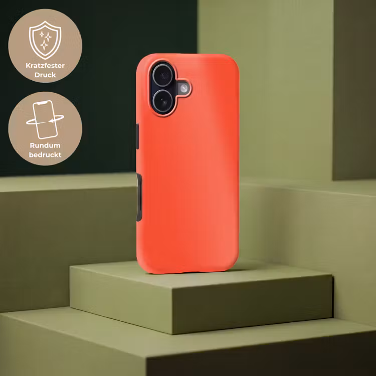 Burnt - Coral - Oranje Toughcase MagSafe Apple iPhone 17 klein 1017 -USP_PrintM_DE