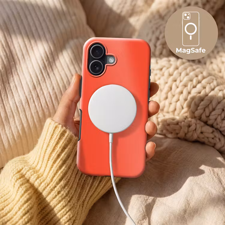 Burnt - Coral - Oranje Toughcase MagSafe Apple iPhone 17 klein 1017 -USP_MagsafeV