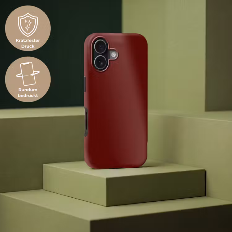 Burnt - Mahogany - Rood Toughcase MagSafe Apple iPhone 17 klein 1017 -USP_PrintM_DE