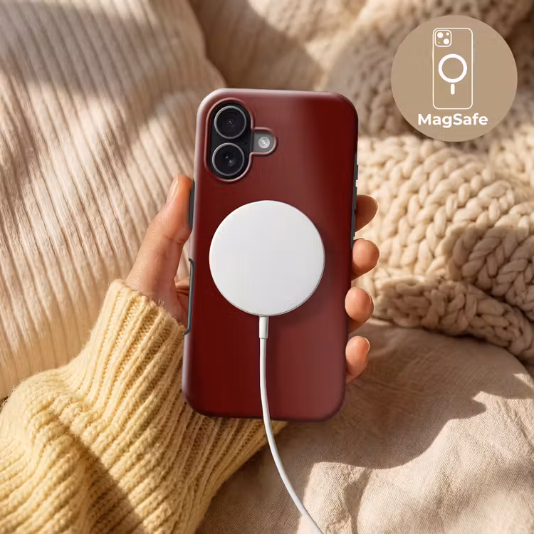 Burnt - Mahogany - Rood Toughcase MagSafe Apple iPhone 17 klein 1017 -USP_MagsafeV