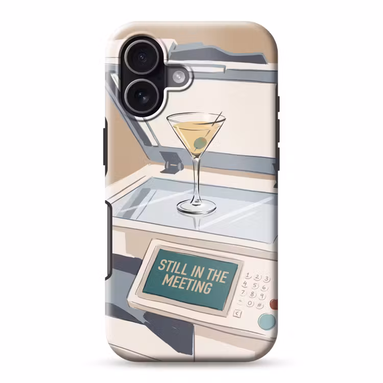 Kantoor - Drank - Humor - Illustratie Toughcase MagSafe Apple iPhone 17 klein -3d