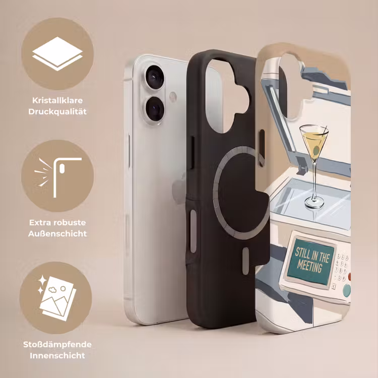 Kantoor - Drank - Humor - Illustratie Toughcase MagSafe Apple iPhone 17 klein -USP_Lagen_DE