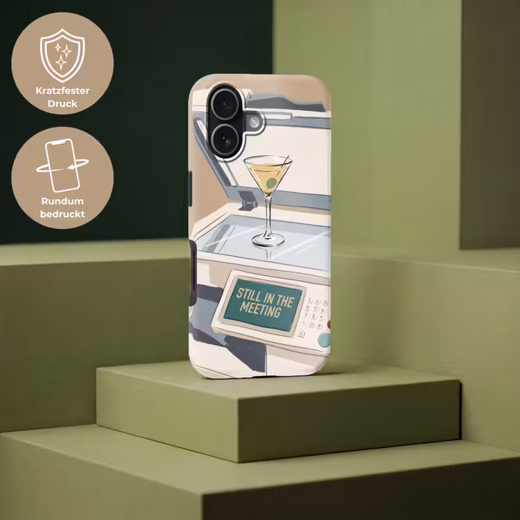 Kantoor - Drank - Humor - Illustratie Toughcase MagSafe Apple iPhone 17 klein -USP_PrintM_DE
