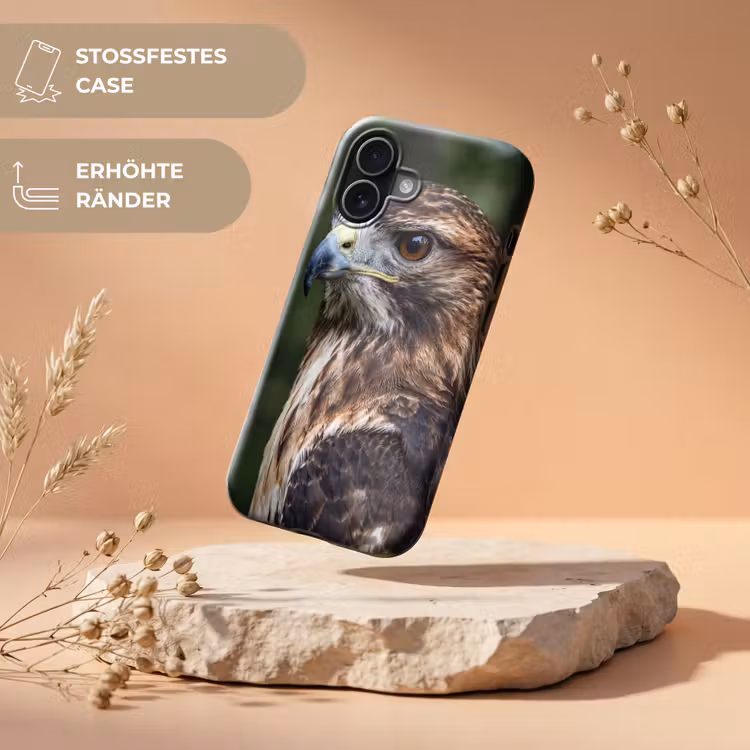 Buizerd - Roofvogel - Natuur - Bruin Toughcase MagSafe Apple iPhone 17 klein -USP_RandenV_DE
