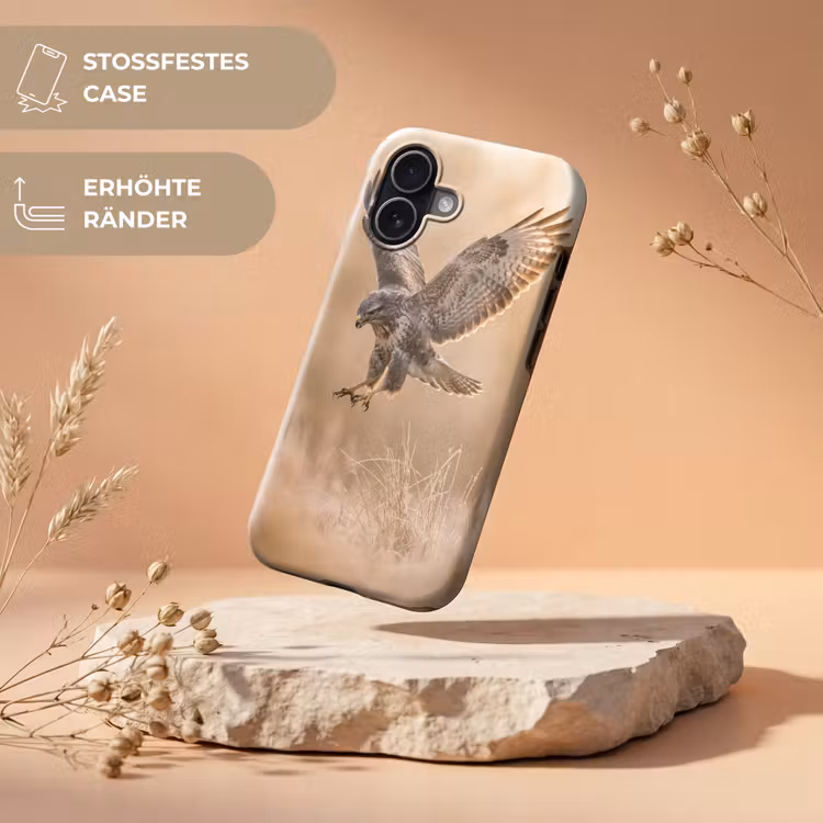 Buizerd - Roofvogel - Natuur - Bruin Toughcase MagSafe Apple iPhone 17 klein -USP_RandenV_DE