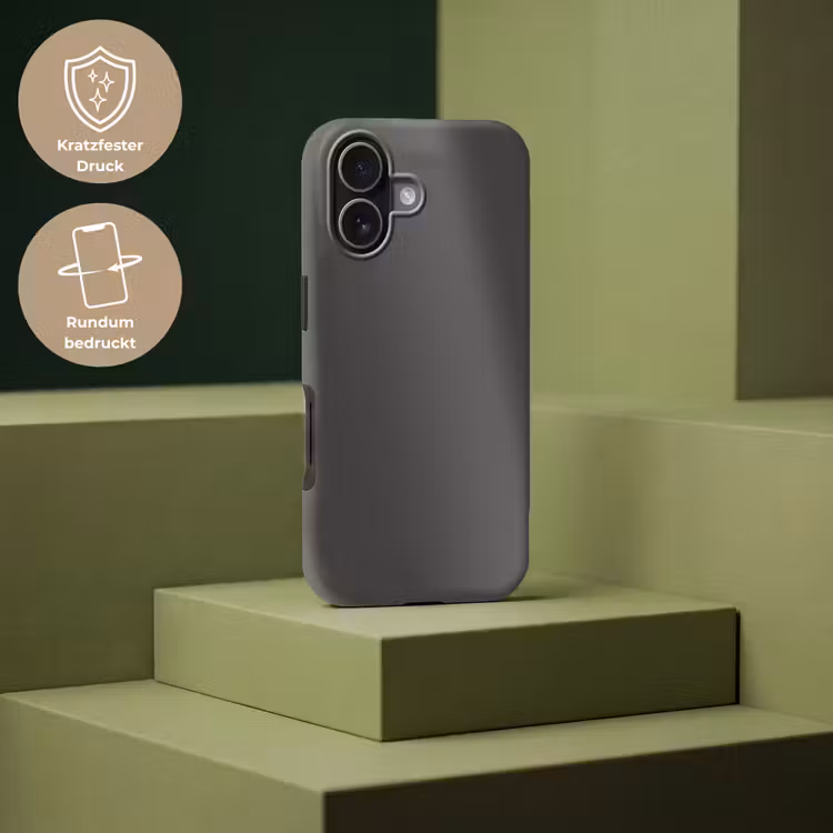 Charcoal - Grijs- Grey Toughcase MagSafe Apple iPhone 17 klein 1017 -USP_PrintM_DE