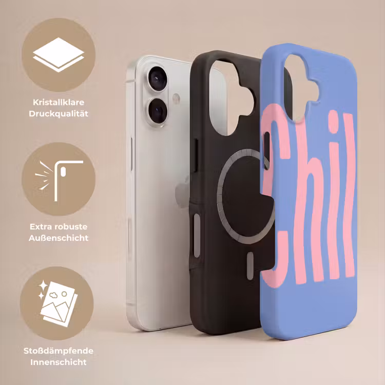 Chill - Roze - Blauw - Golvend Toughcase MagSafe Apple iPhone 17 klein -USP_Lagen_DE