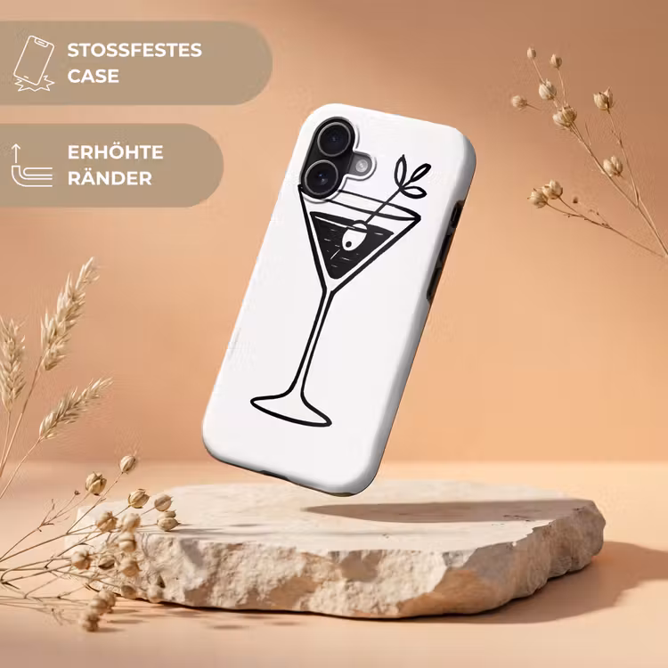 Cocktail - Glas - Olijf - Minimalistisch Toughcase MagSafe Apple iPhone 17 klein -USP_RandenV_DE