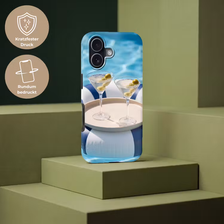 Cocktail - Zwembad - Zomer - Blauw Toughcase MagSafe Apple iPhone 17 klein -USP_PrintM_DE