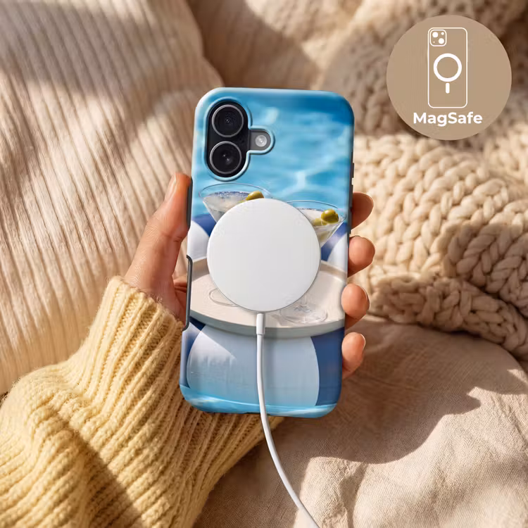 Cocktail - Zwembad - Zomer - Blauw Toughcase MagSafe Apple iPhone 17 klein -USP_MagsafeV