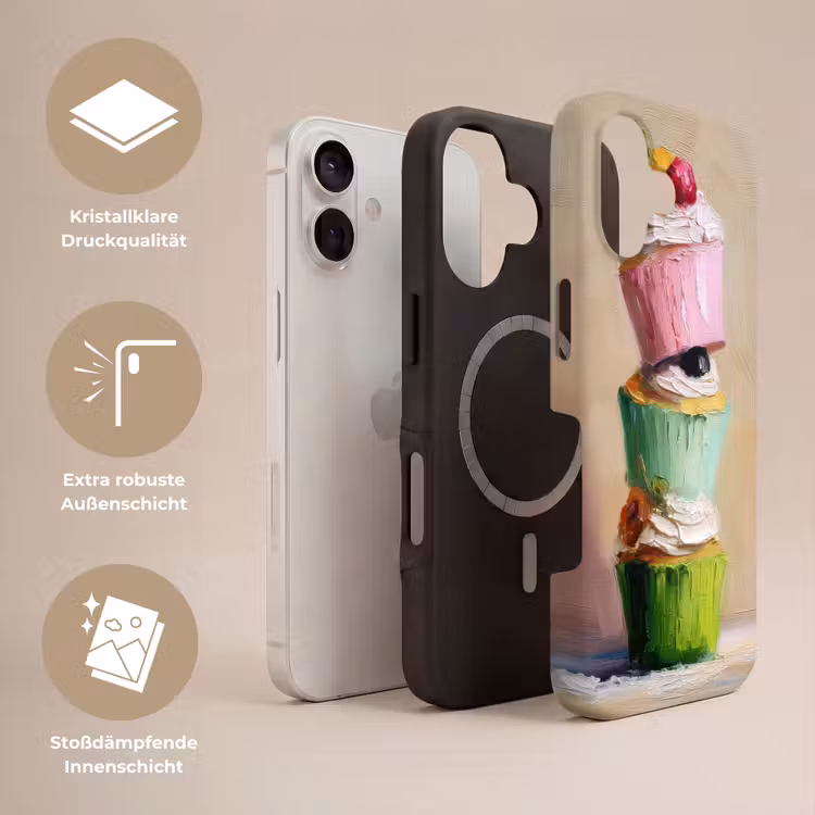 Cupcakes - Gestapeld - Kleurrijk - Fruit Toughcase MagSafe Apple iPhone 17 klein -USP_Lagen_DE