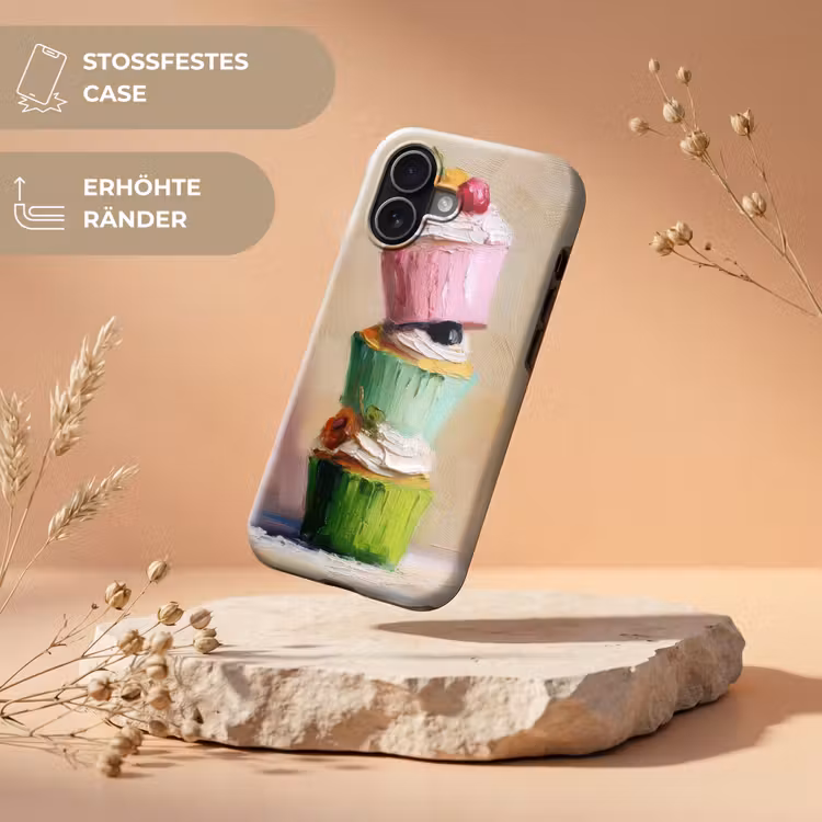 Cupcakes - Gestapeld - Kleurrijk - Fruit Toughcase MagSafe Apple iPhone 17 klein -USP_RandenV_DE
