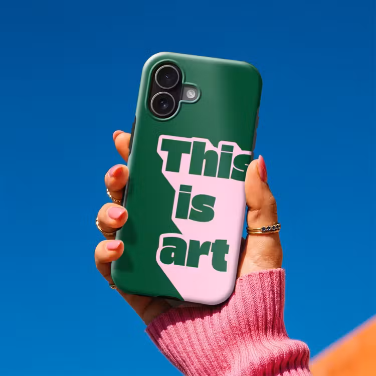 This is art - Schaduw - Roze Toughcase MagSafe Apple iPhone 17 klein -Sfeer1V