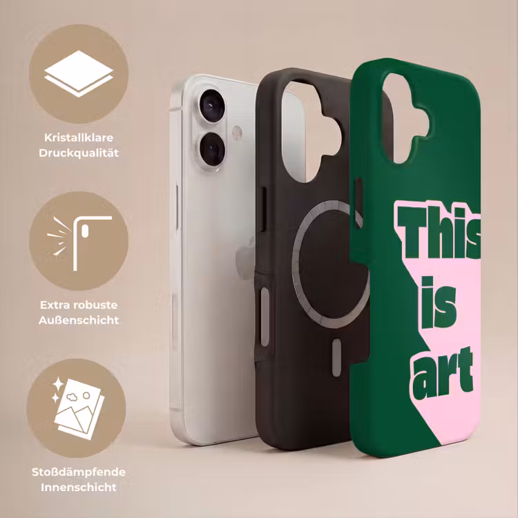 This is art - Schaduw - Roze Toughcase MagSafe Apple iPhone 17 klein -USP_Lagen_DE