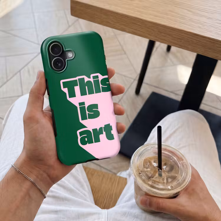 This is art - Schaduw - Roze Toughcase MagSafe Apple iPhone 17 klein -Sfeer1M