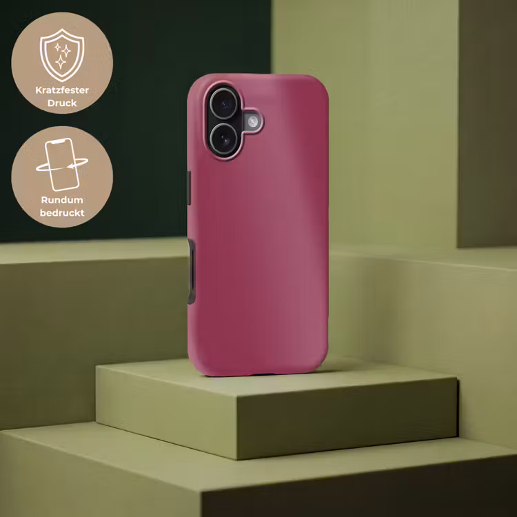 Deep - Rasberry - Rood Toughcase MagSafe Apple iPhone 17 klein 1017 -USP_PrintM_DE