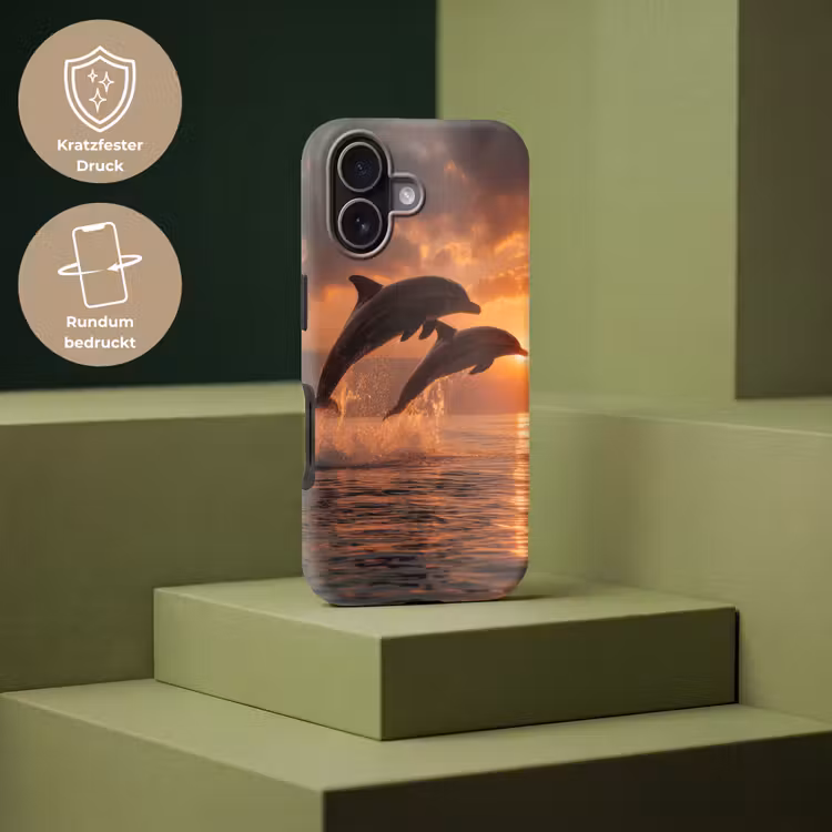 Dolfijnen - Zee - Realistisch Toughcase MagSafe Apple iPhone 17 klein -USP_PrintM_DE