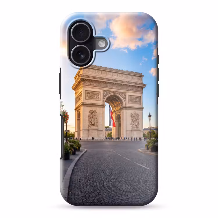 Monument - Parijs - Zonsondergang - Architectuur - Goud Toughcase MagSafe Apple iPhone 17 klein -3d