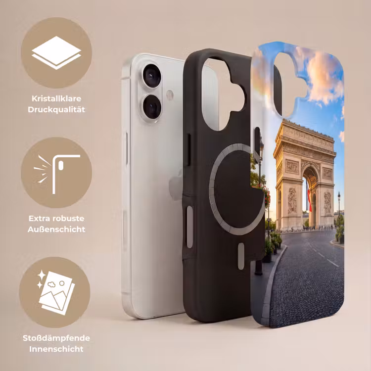 Monument - Parijs - Zonsondergang - Architectuur - Goud Toughcase MagSafe Apple iPhone 17 klein -USP_Lagen_DE