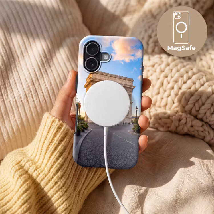 Monument - Parijs - Zonsondergang - Architectuur - Goud Toughcase MagSafe Apple iPhone 17 klein -USP_MagsafeV
