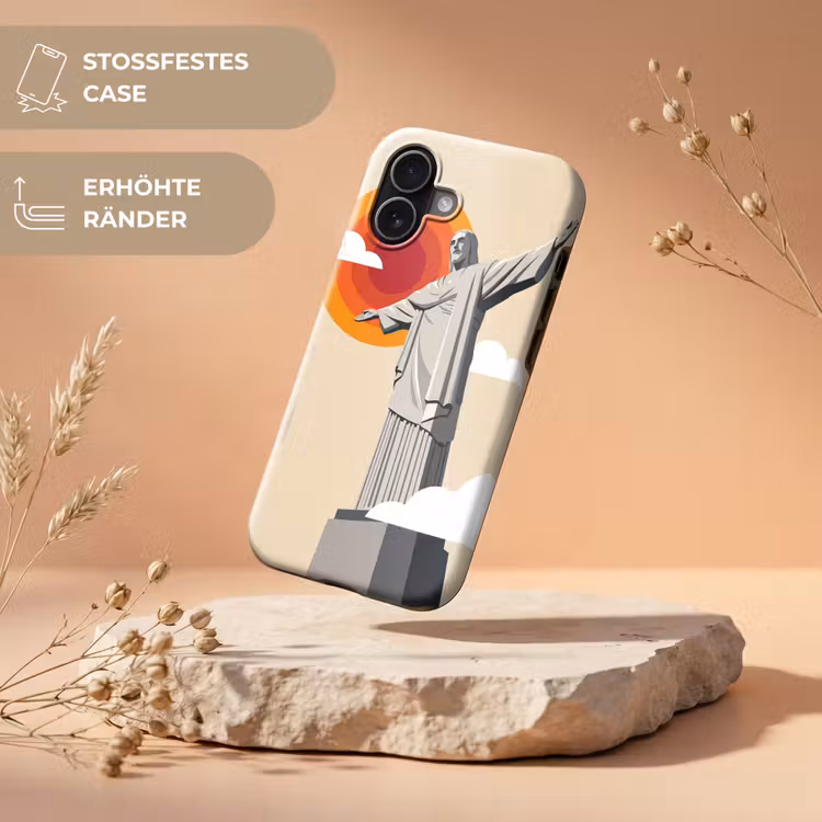 Monument - Stad - Zonsondergang - Minimalistisch - Oranje Toughcase MagSafe Apple iPhone 17 klein -USP_RandenV_DE