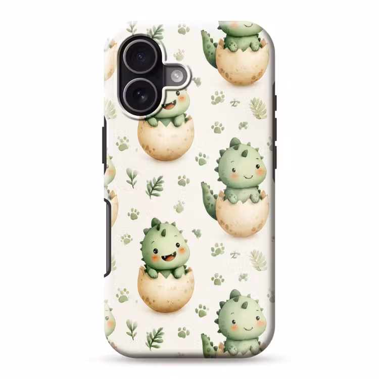 Dino - Eieren - Groen Toughcase MagSafe Apple iPhone 17 klein 1017 -3d