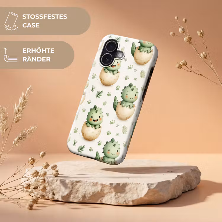 Dino - Eieren - Groen Toughcase MagSafe Apple iPhone 17 klein 1017 -USP_RandenV_DE