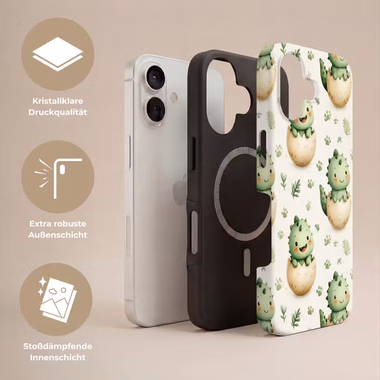 Dino - Eieren - Groen Toughcase MagSafe Apple iPhone 17 klein 1017 -USP_Lagen_DE
