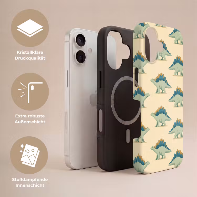 Dino - Patroon - Groen Toughcase MagSafe Apple iPhone 17 klein 1017 -USP_Lagen_DE