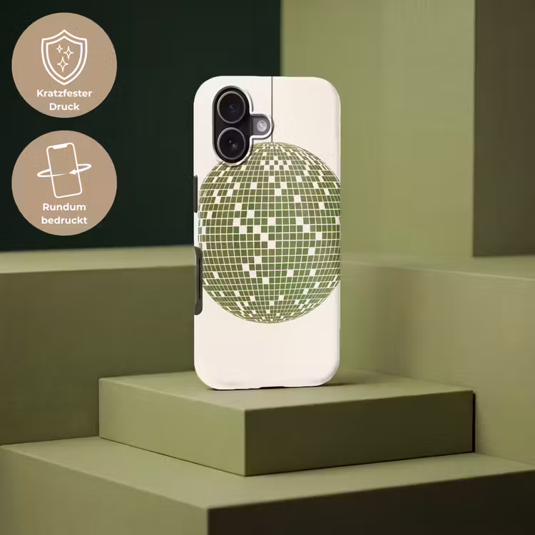 Disco - Bal - Groen - Abstract - Modern Toughcase MagSafe Apple iPhone 17 klein -USP_PrintM_DE