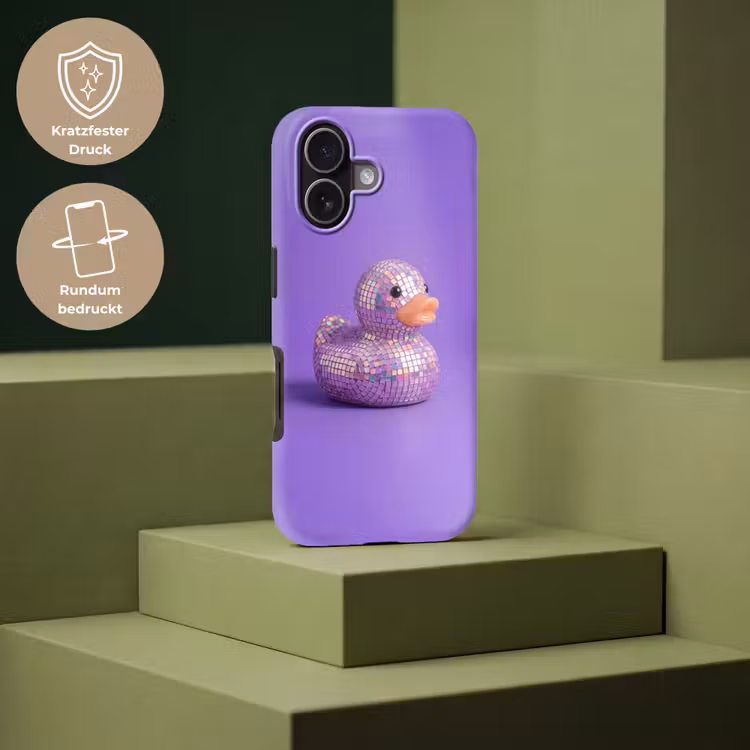 Disco - Eend - Paars Toughcase MagSafe Apple iPhone 17 klein -USP_PrintM_DE