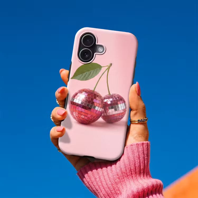 Disco - Kersen - Roze Toughcase MagSafe Apple iPhone 17 klein -Sfeer1V