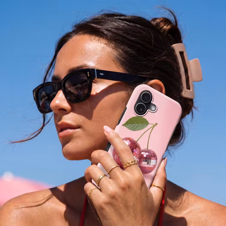 Disco - Kersen - Roze Toughcase MagSafe Apple iPhone 17 klein -Sfeer2V