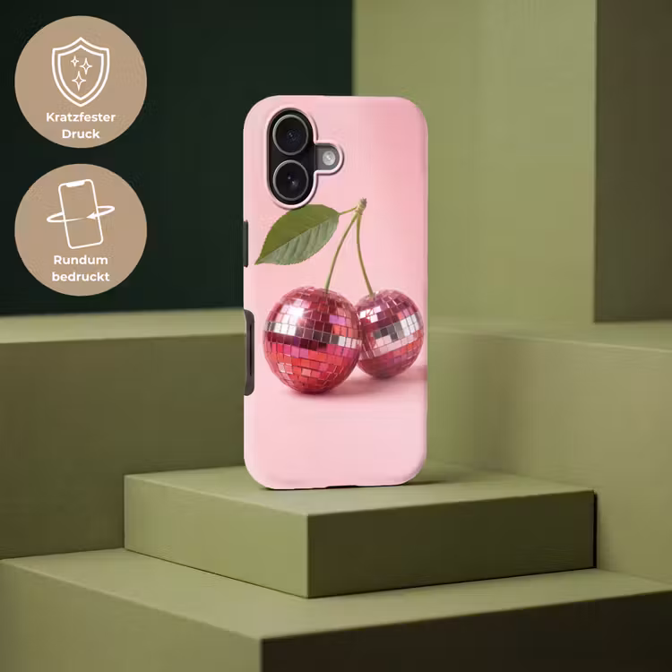 Disco - Kersen - Roze Toughcase MagSafe Apple iPhone 17 klein -USP_PrintM_DE