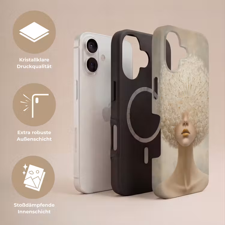 Dromerig - Beige - Paardenbloemzaadjes Toughcase MagSafe Apple iPhone 17 klein -USP_Lagen_DE