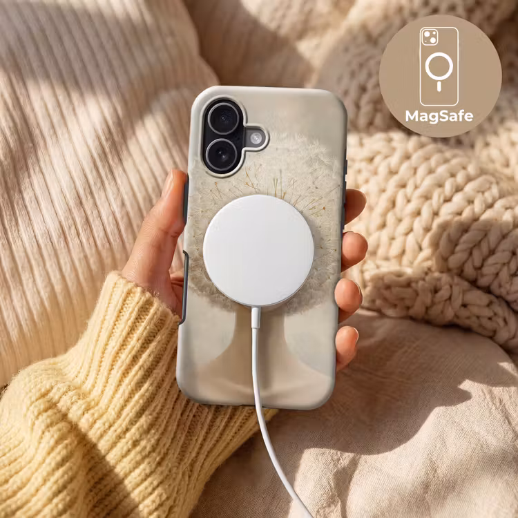 Dromerig - Beige - Paardenbloemzaadjes Toughcase MagSafe Apple iPhone 17 klein -USP_MagsafeV