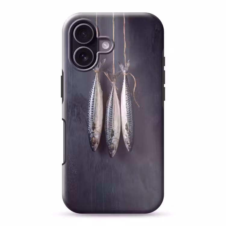 Handyhülle Toughcase - Drei Fische – Seil - Drie vissen - Touw Toughcase MagSafe Apple iPhone 17 klein