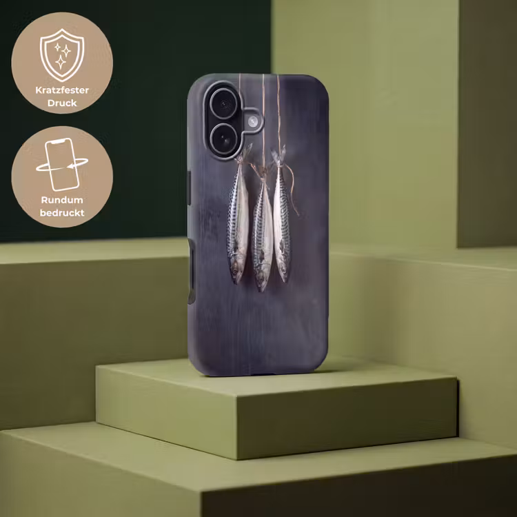 Handyhülle Toughcase - Drei Fische – Seil - Drie vissen - Touw Toughcase MagSafe Apple iPhone 17 klein
