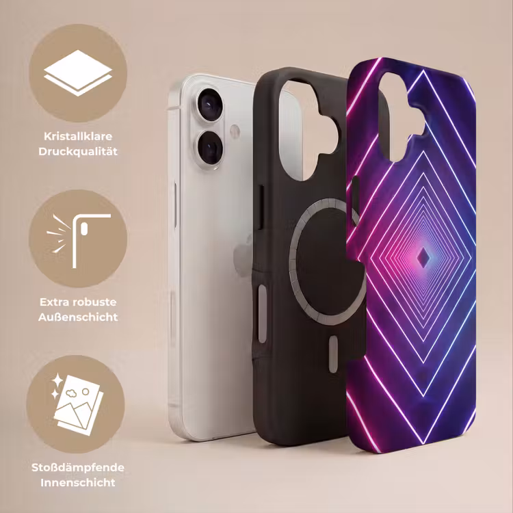 Driedimensionaal - Tunnel - Ruimte Toughcase MagSafe Apple iPhone 17 klein -USP_Lagen_DE