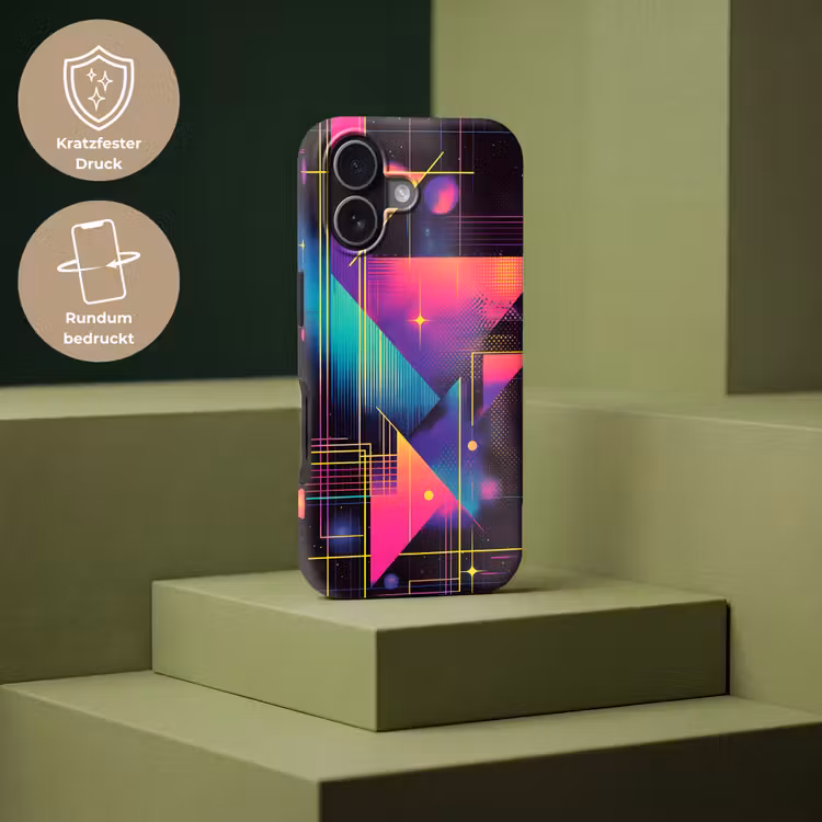 Driehoeken - Cirkels - Abstract - Sterren Toughcase MagSafe Apple iPhone 17 klein -USP_PrintM_DE