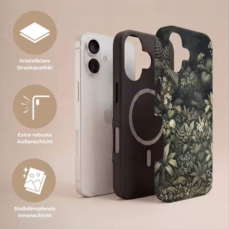 Jungle - Bladeren - Botanisch - Groen Toughcase MagSafe Apple iPhone 17 klein -USP_Lagen_DE