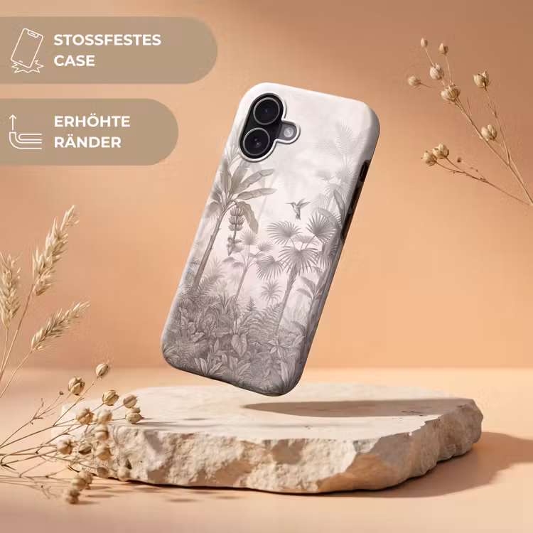 Jungle - Banenboom - Kolibrie - Beige Toughcase MagSafe Apple iPhone 17 klein -USP_RandenV_DE