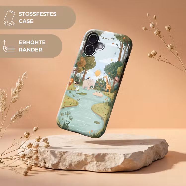 Jungle - Oase - Dieren - Kleurrijk Toughcase MagSafe Apple iPhone 17 klein -USP_RandenV_DE