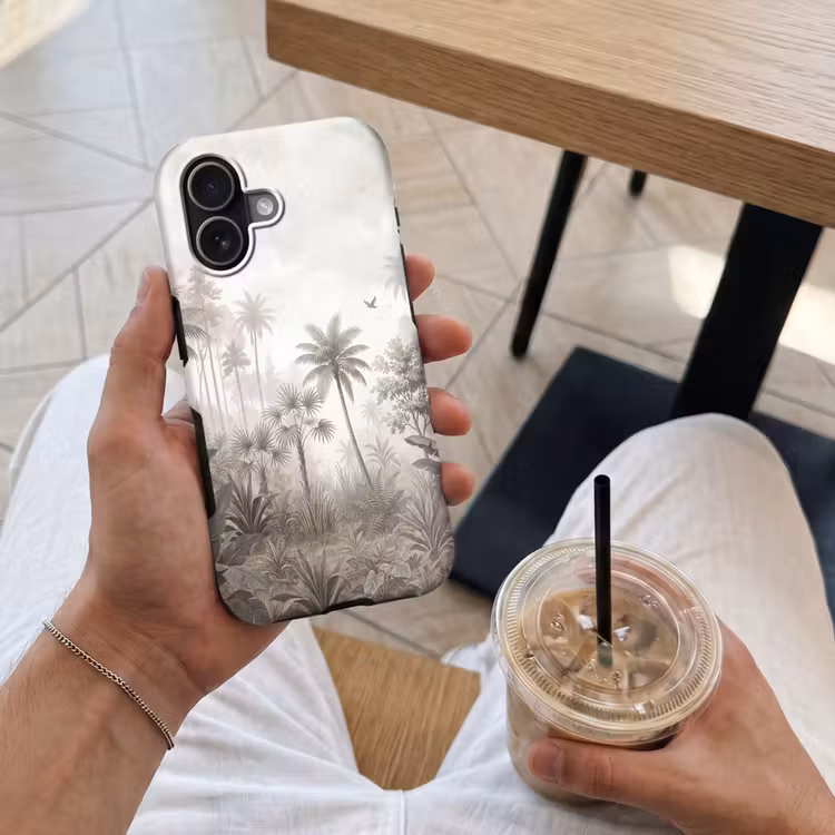 Jungle - Palmbomen - Natuur Toughcase MagSafe Apple iPhone 17 klein -Sfeer1M